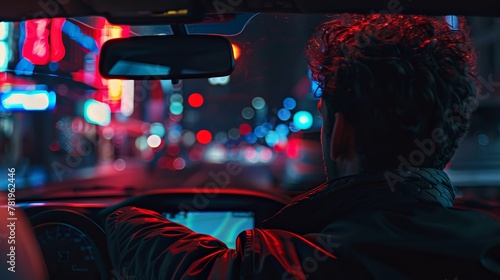 Interwoven with the performance footage are scenes of man driving through the streets at night, his car illuminated by the glow of neon signs and city lights. 