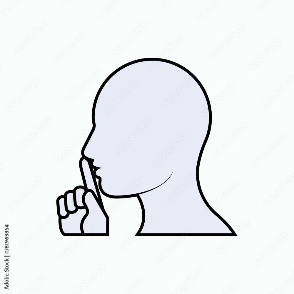 Discretion Icon. Good Sense, Prudence Symbol. Applied for Design, Presentation, Website or Apps Elements - Vector. Discretion Icon. Good Sense, Prudence Symbol. Applied for Design, Presentation, Website or Apps Elements - Vector.
