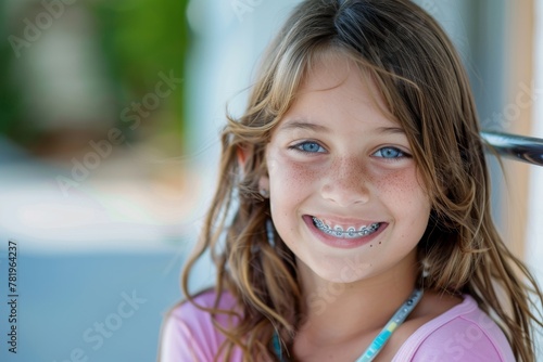 Smiling with Confidence with braces photo