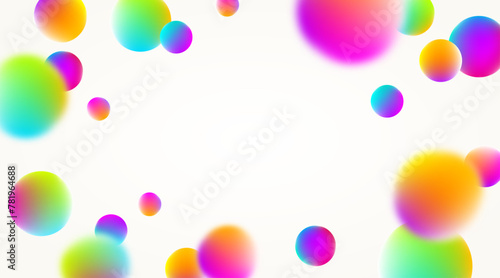 Abstract background with multicolored spheres. Vector illustration with copy space.