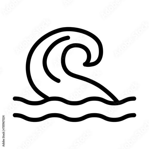sea strom Vector Line Icon Design
