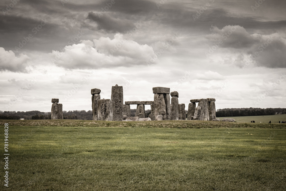 Stonehenge in United Kingdom in a dramatic atmosphere