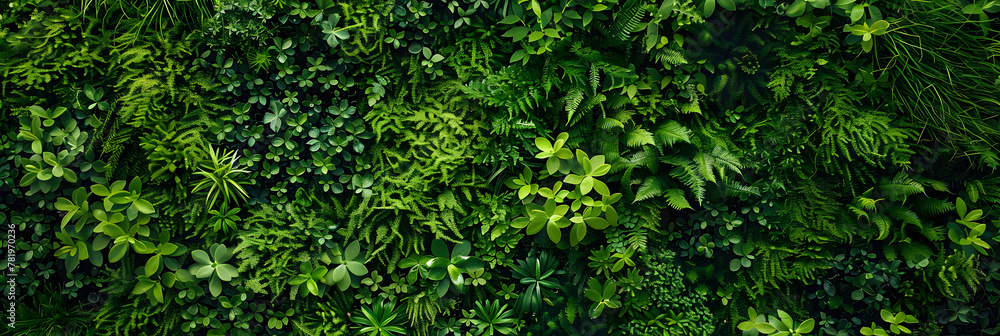 A rectangular green background filled with spots, resembling a natural landscape. The greenery consists of various terrestrial plants, creating a lush and vibrant scene A rectangular green background filled with spots, resembling a natural landscape. The greenery consists of various terrestrial plants, creating a lush and vibrant scene