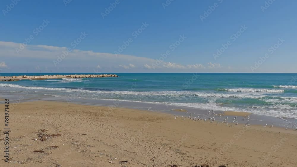 Avola beach in Sicily in the daytime Avola beach in Sicily in the daytime