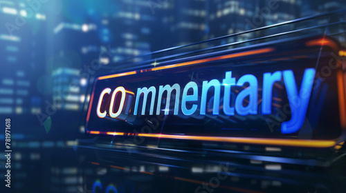 Logo, inscription "CO mmentary" on a news discussion forum header