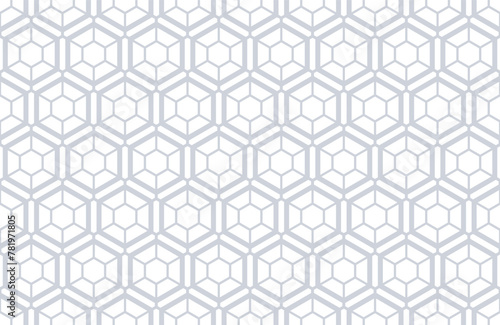 Abstract Seamless Geometric Hexagons Grid Pattern.