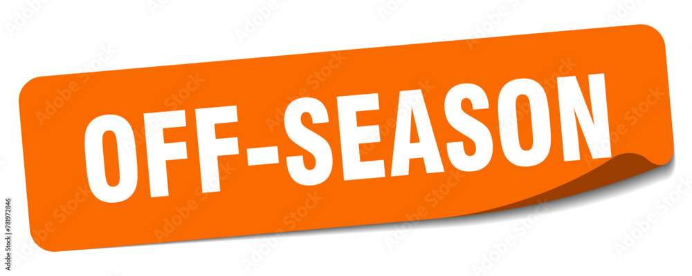 off-season sticker. off-season label off-season sticker. off-season label