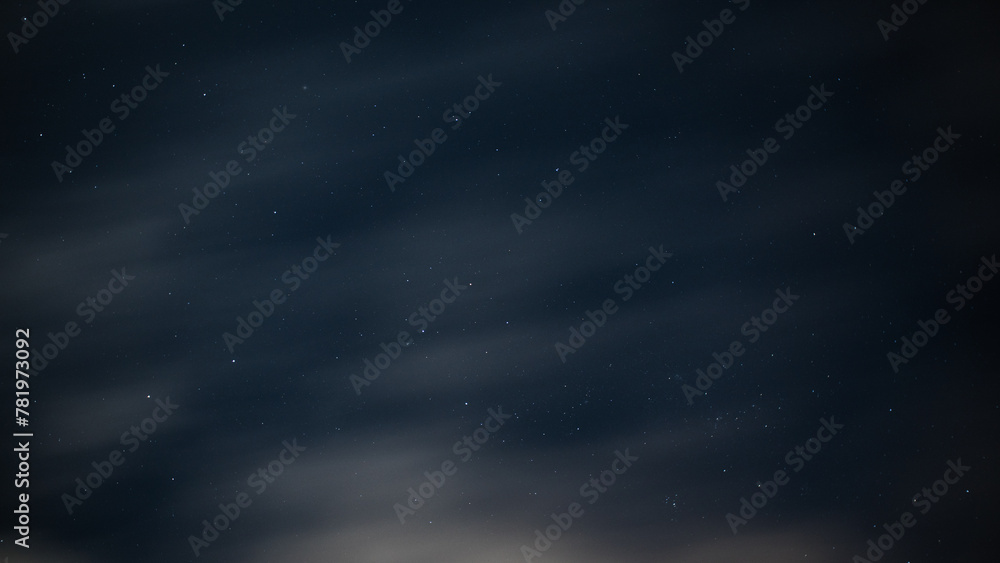 Obraz premium Low angle shot of a long exposure of star sky