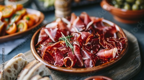 Gourmet Spanish Tapas, featuring Jamon Iberico, celebrated in a health-conscious setting