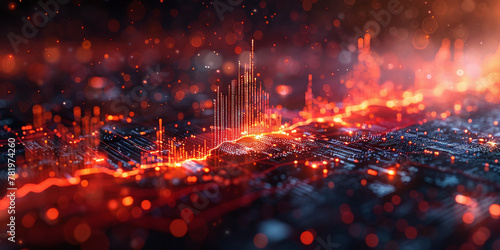 Futuristic AI-Powered Market Dissection Revealing Unseen Patterns