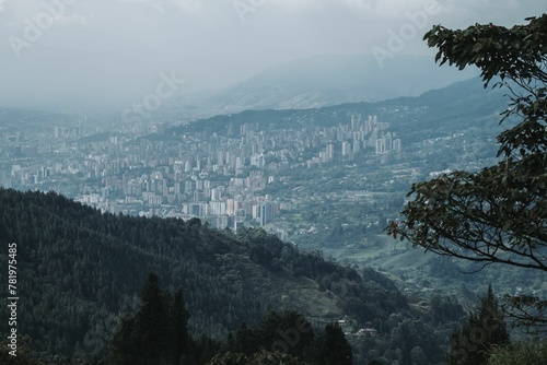 Bild auf Leinwand view from Pablo Escobar's prison up mountain