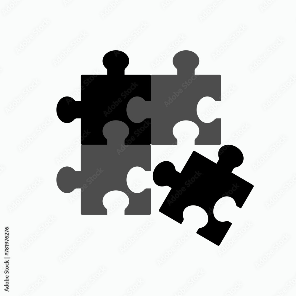 Puzzle Icon. Team Work Symbol - Vector. Puzzle Icon. Team Work Symbol - Vector.
