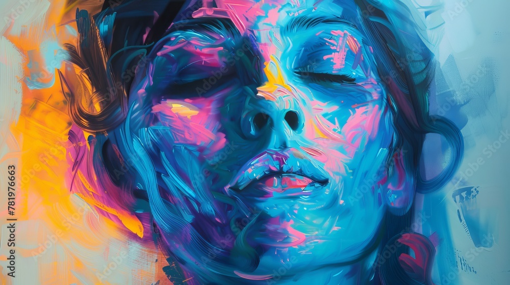 Fototapeta premium Integrating artificial intelligence into the artistic process AI generated illustration