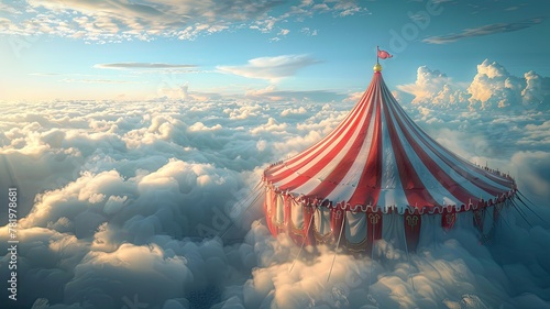Above the skies, a circus