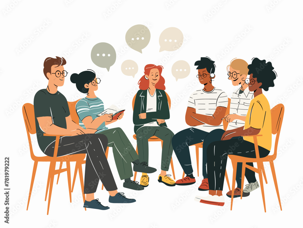 Group Therapy Session: A Journey to Growth and Well-Being through Shared Experiences and Supportive Connections