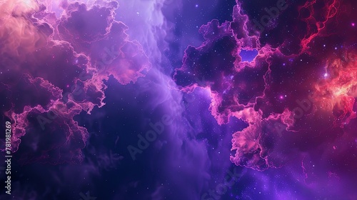 Abstract surreal microbe 3D object galaxy nebula gradient background wallpaper photo
