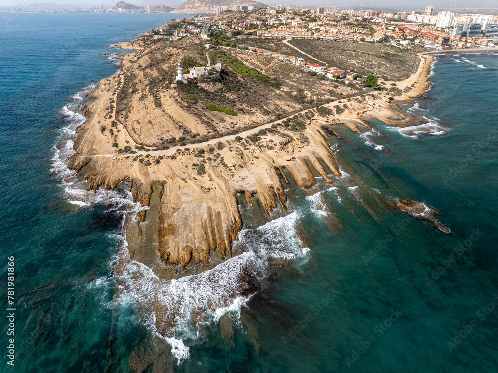 Obraz premium Foto panoramica de la zona del Cabo Huertas en Playa San Juan