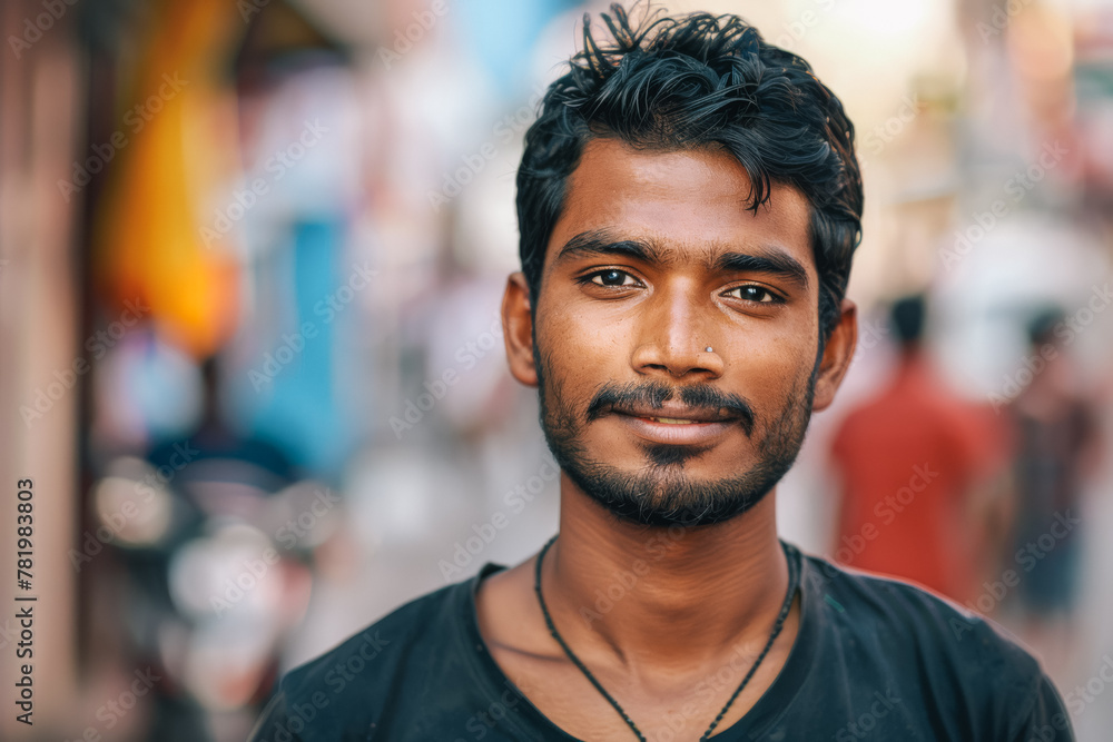 Portrait of a handsome Indian man in the city Portrait of a handsome Indian man in the city