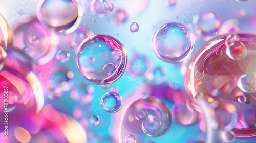 Holographic floating liquid blobs, soap bubbles, metaballs.......................................