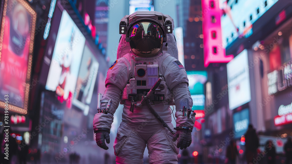 The astronaut in Times Square The astronaut in Times Square
