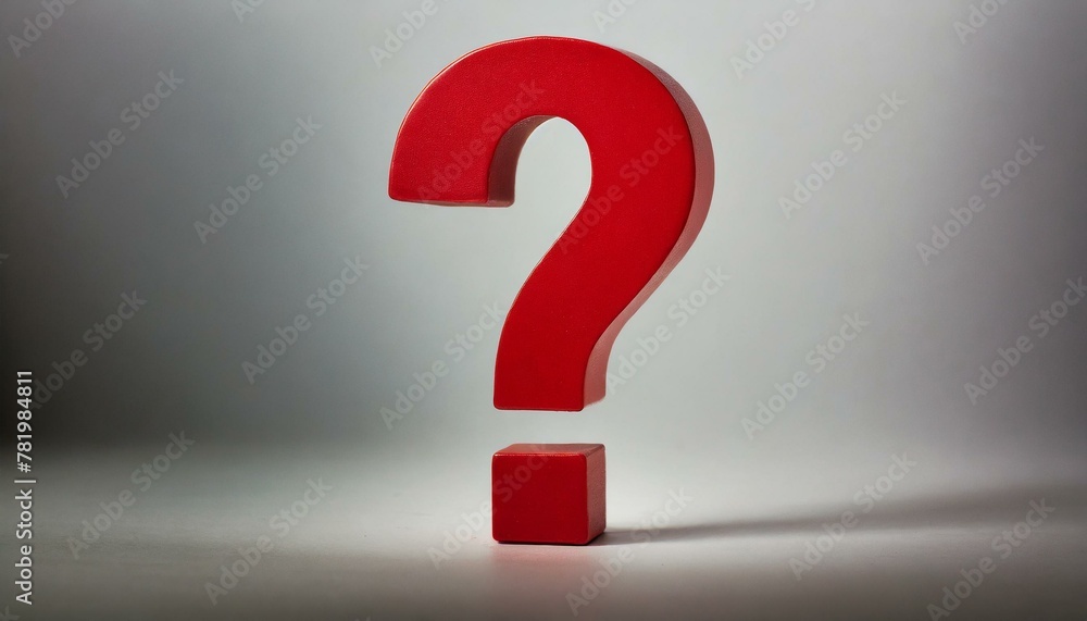 red color question symbol against a stark white background red color question symbol against a stark white background