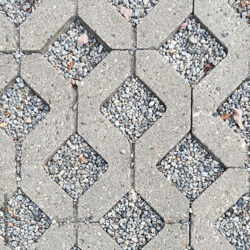 Closeup top view of a street pattern
