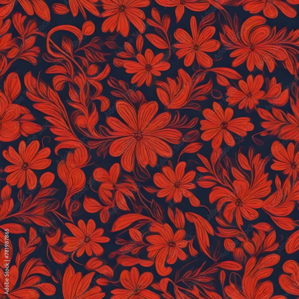 Colorful leaves seamless pattern design. Colorful leaves seamless pattern design.
