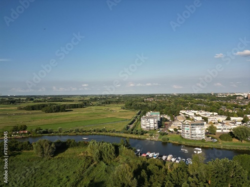 View over the north side of Vlaardingen, Zuid-Holland, The Netherlands