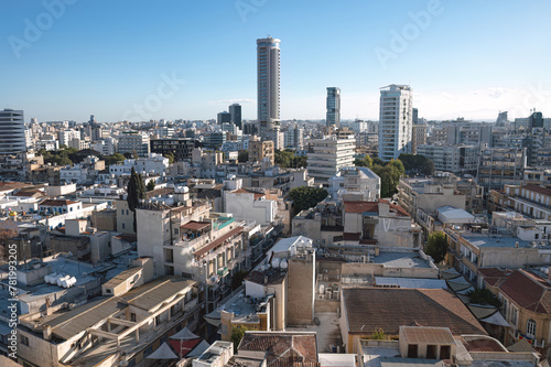 Nicosia city skyline on sunny day. Cyprus