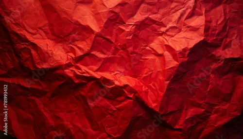 Wallpaper Mural vibrant red paper background, featuring a creased and crumpled surface that adds depth and texture to the composition Torontodigital.ca