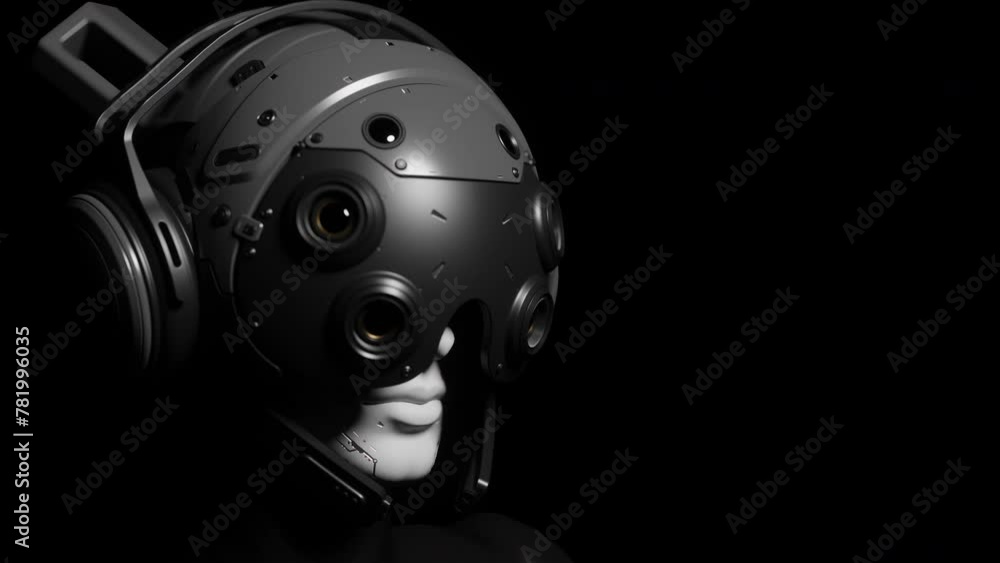 a robot woman dances to the rhythm shaking her head , a concept of artificial intelligence and neural networks a robot woman dances to the rhythm shaking her head , a concept of artificial intelligence and neural networks