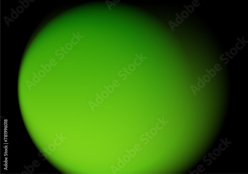 Fondo en verde pistacho y negro degradado. Esfera verde pistacho
