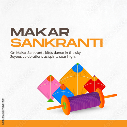 Colorful kites flying in th...