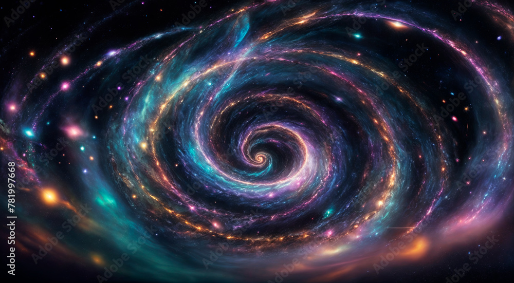 Obraz premium Abstract multicolored glowing background