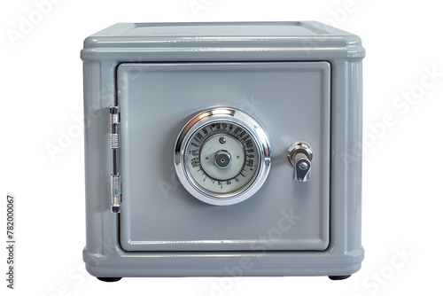Modern Metal Safe with Electronic Lock - Isolated on White Transparent Background, PNG 