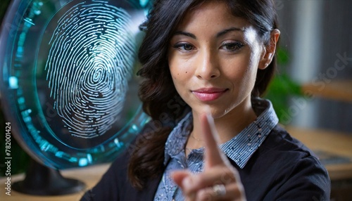 biometric thumbprint reader in action, showcasing the seamless integration of security and convenience. 