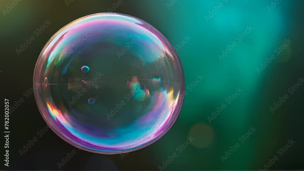 Colorful soap bubble on dark background Colorful soap bubble on dark background