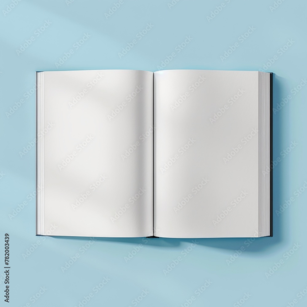 Open Book Mockup, Opened Blank Catalogue, Empty Magazine, Generative AI Illustration Open Book Mockup, Opened Blank Catalogue, Empty Magazine, Generative AI Illustration