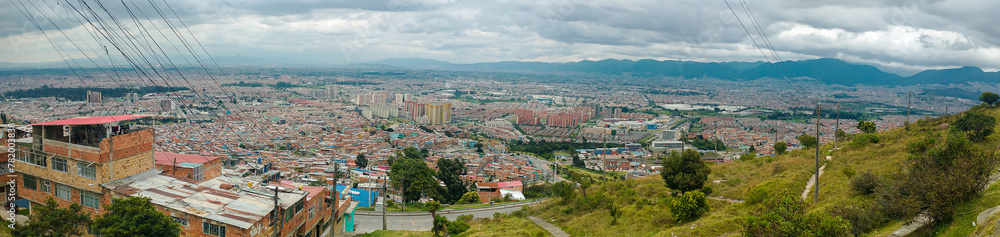 Panoramic view of Bogotá; capital city of Colombia