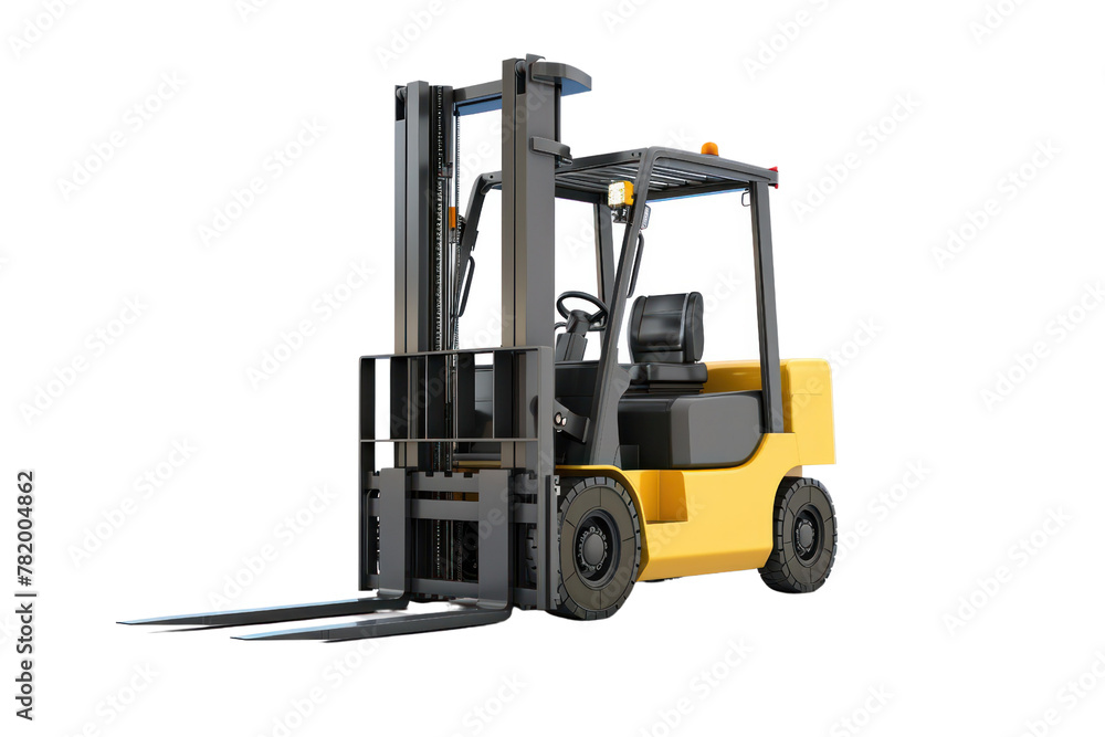 Fototapeta premium Forklift, small forklift isolated on white background