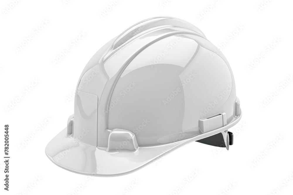 Fototapeta premium white safety helmet isolated on white background