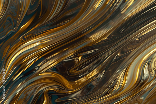 Closeup of yellow oil liquid with bubbles and ripples, Petroleum, fluid lines, simple design