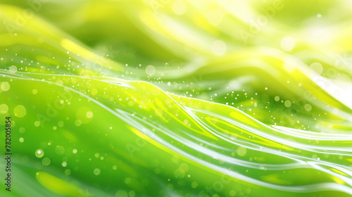 3D vector background, lime green waves with foam in the troughs and sparks and highlights on the tops