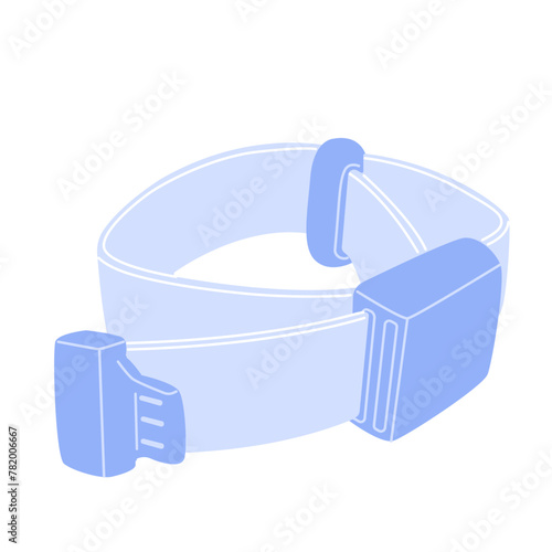 Medical tourniquet for donating blood on white background