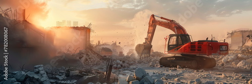 building demolition, noise of demolition machines, debris, recycling of materials and control of dust and debris.
