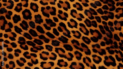 Close-up of a Leopard Print Pattern on a Fabric Textile