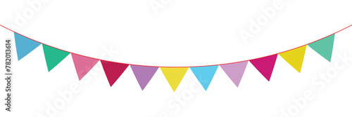 Free Download Carnival garland with flags. Decorative colorful party pennants for birthday celebration, festival and fair decoration - GFXLoad