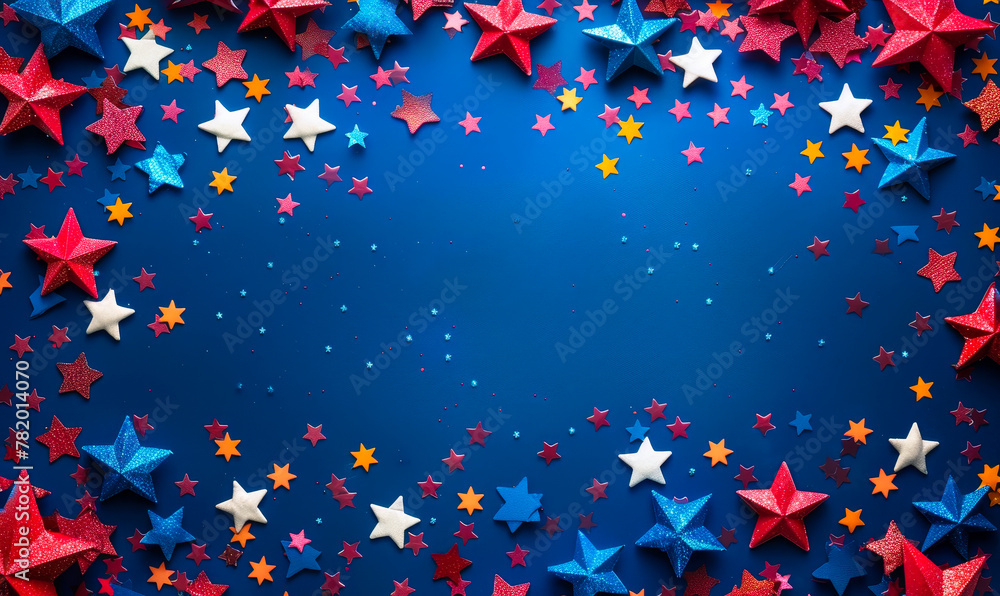 Festive Fourth of July Tabletop Decor - American Flag Motif - Starry Patriotic Display Festive Fourth of July Tabletop Decor - American Flag Motif - Starry Patriotic Display