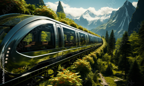 Urban Greenery Train - Environmentally Conscious Commute - Lush Transit Concept
