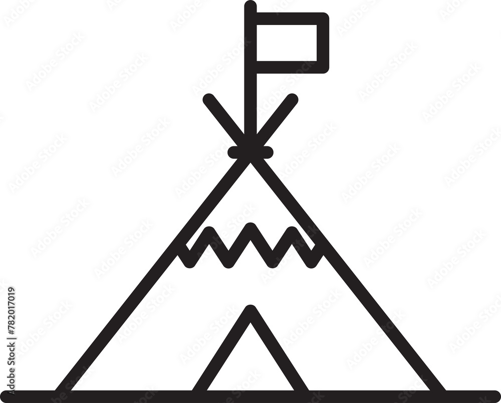 Tent and Camp Icon